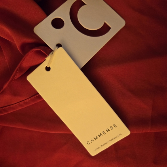 Commense Red Cowlneck Maxi Gown - Picture 8 of 8